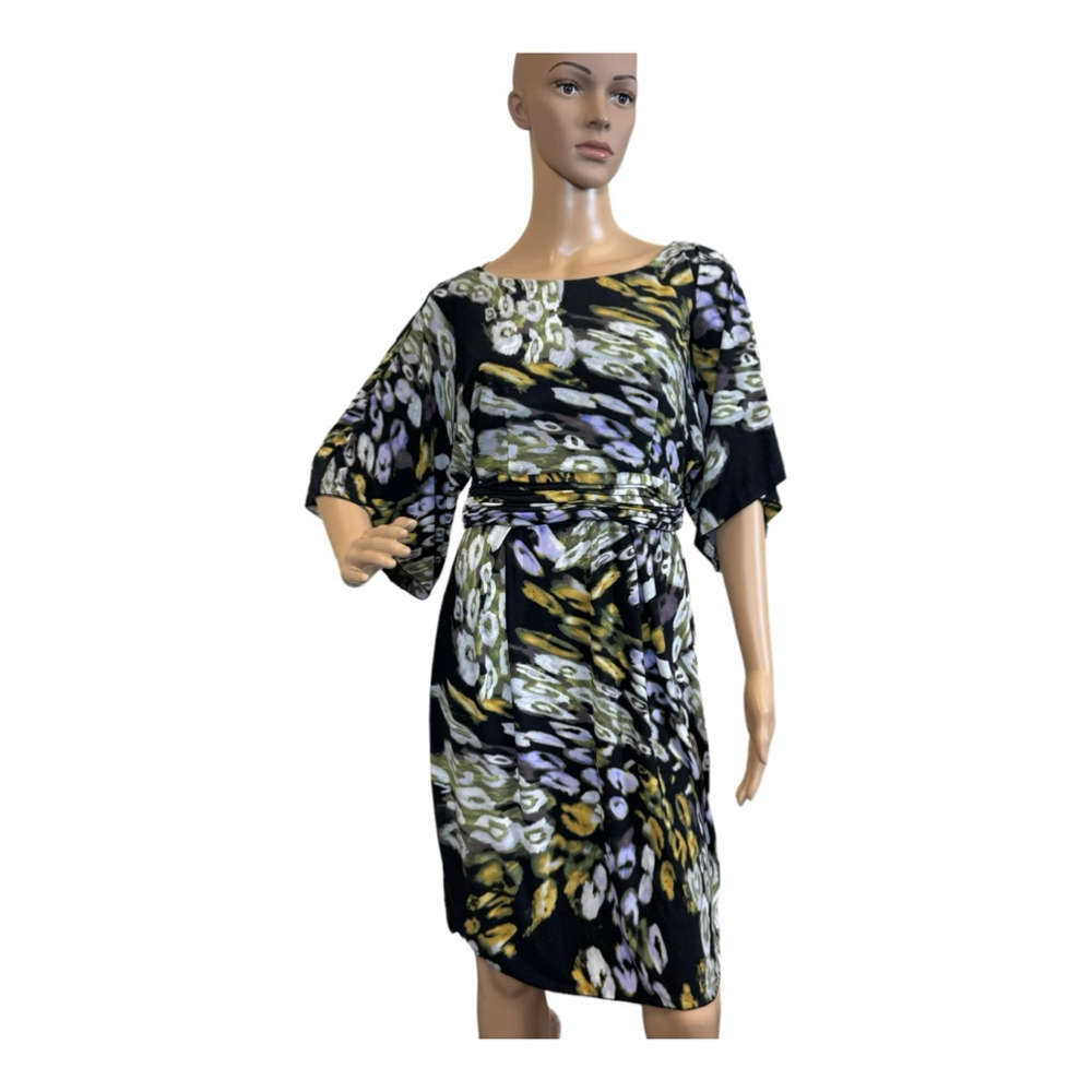 Taylor Nordstrom Blue Watercolor Floral Dress 6 women’s